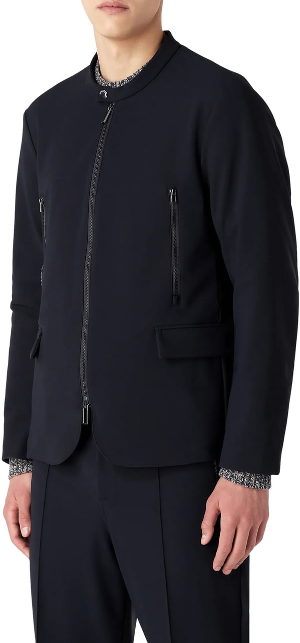 Emporio Armani Jackets Blue Navy Blauw