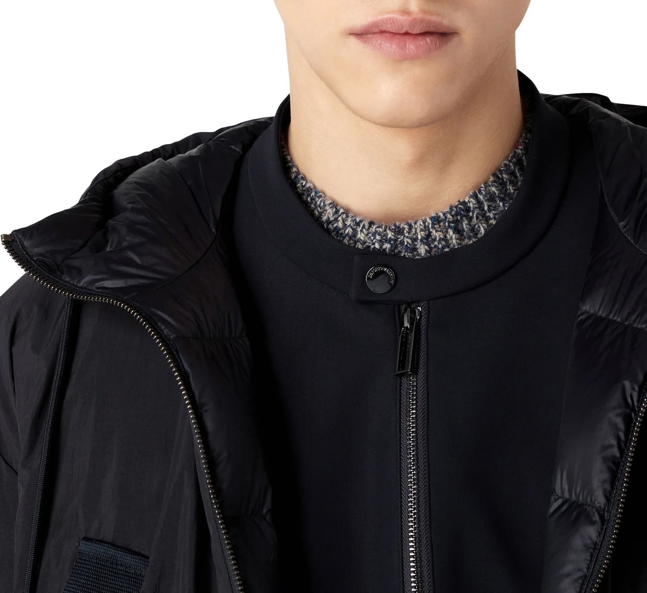 Emporio Armani Jackets Blue Navy Blauw