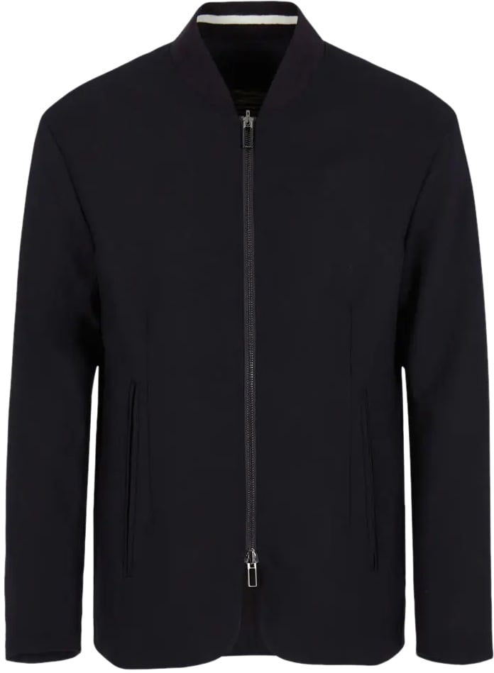 Emporio Armani Jackets Blue Navy Blauw