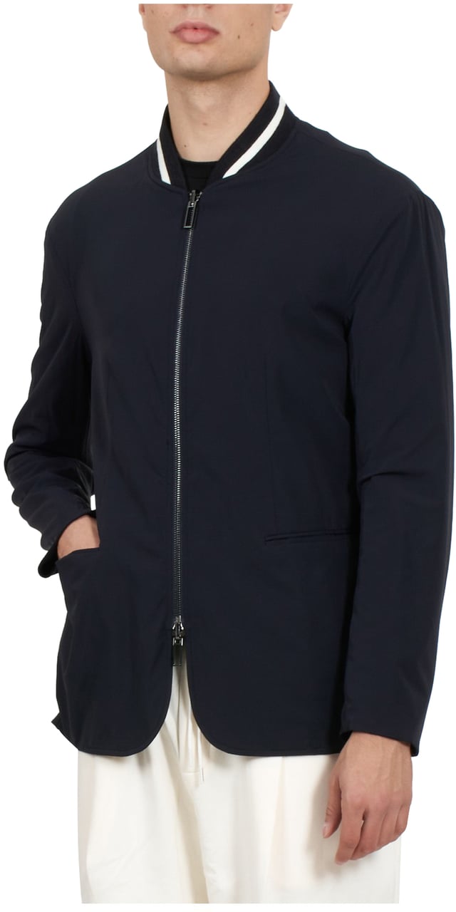 Emporio Armani Jackets Blue Navy Blauw
