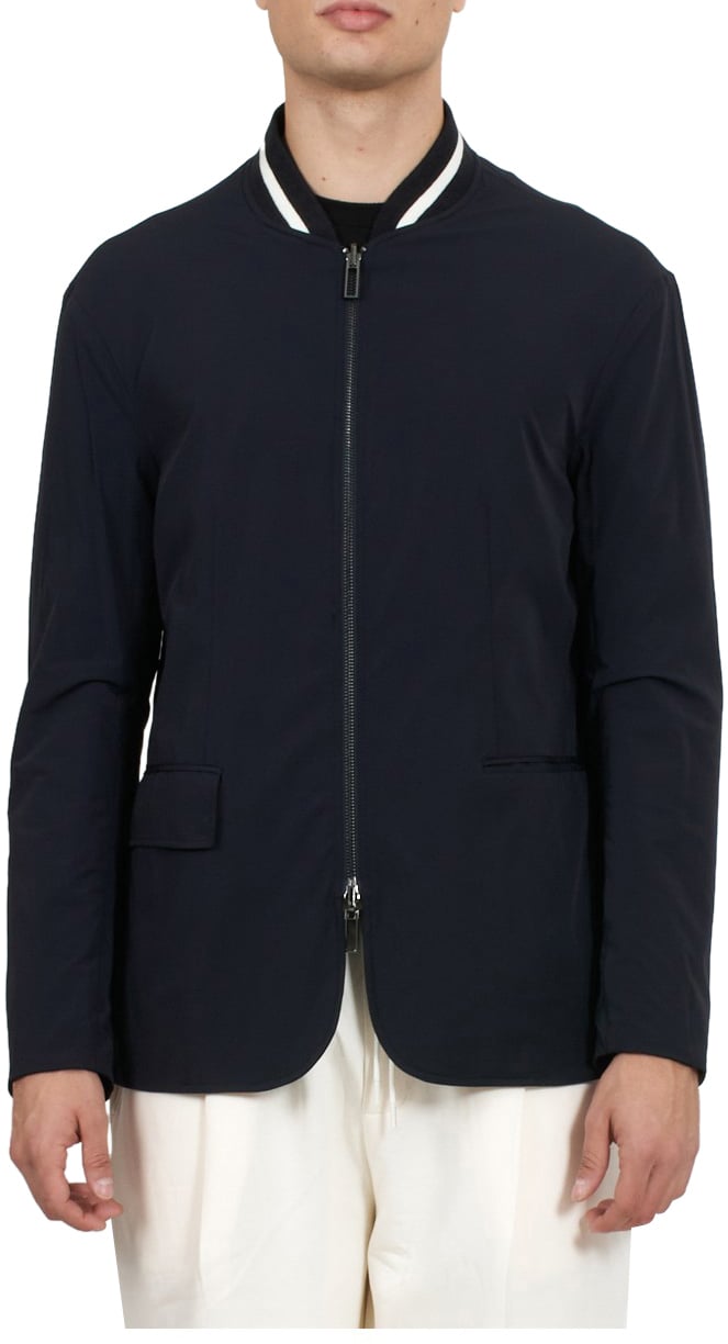 Emporio Armani Jackets Blue Navy Blauw