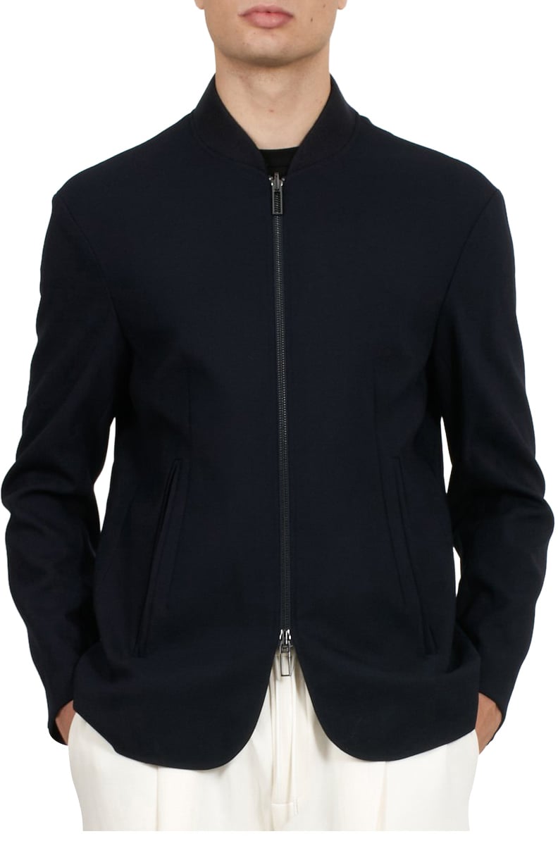 Emporio Armani Jackets Blue Navy Blauw