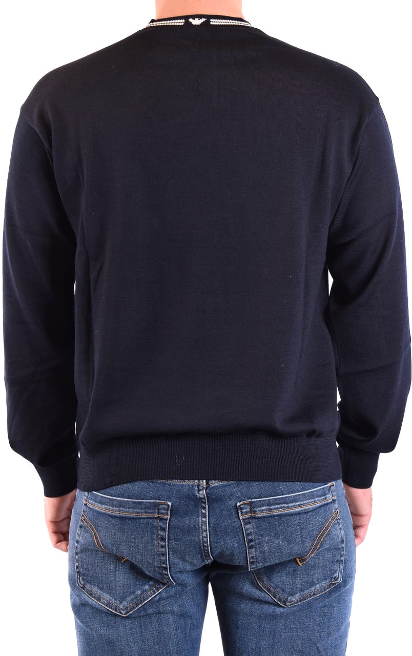 Emporio Armani Sweaters Blue Blauw