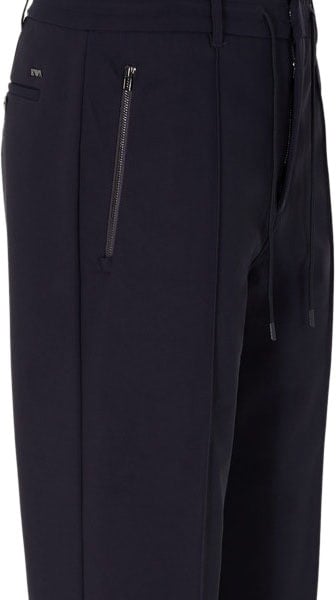 Emporio Armani Trousers Blue Navy Blauw