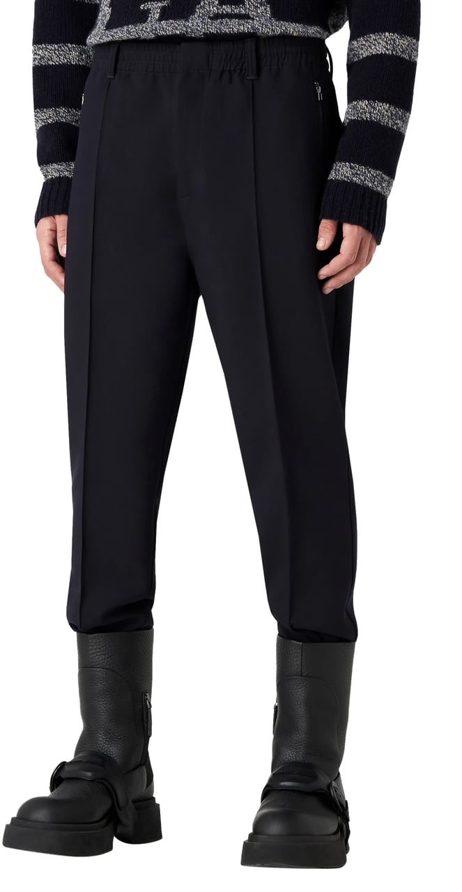 Emporio Armani Trousers Blue Blauw