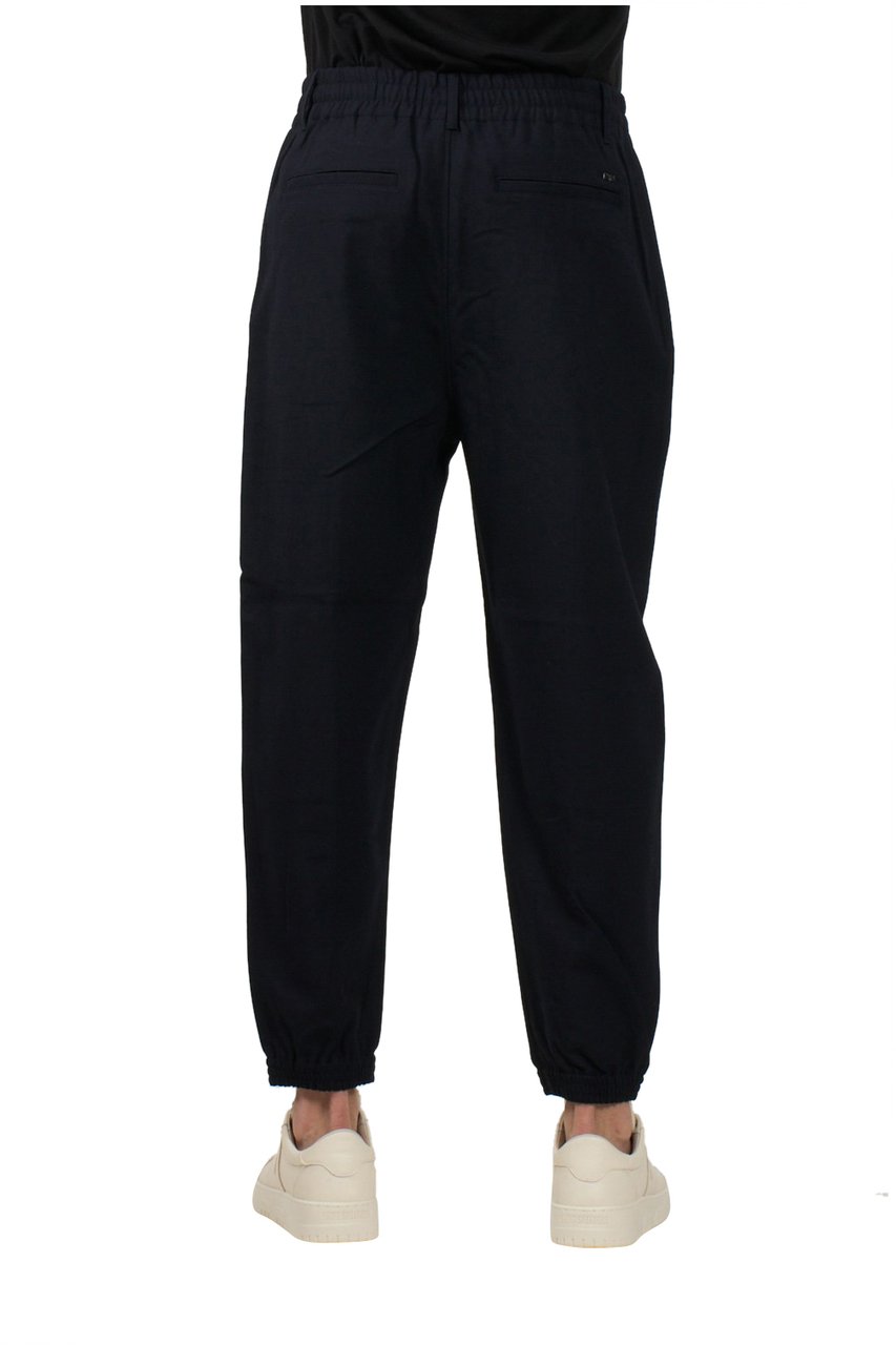 Emporio Armani Trousers Blue Navy Blauw