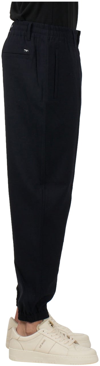 Emporio Armani Trousers Blue Navy Blauw