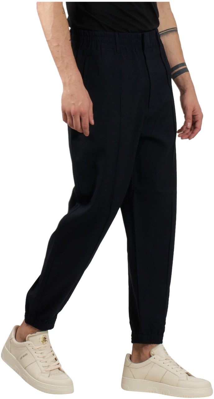 Emporio Armani Trousers Blue Navy Blauw