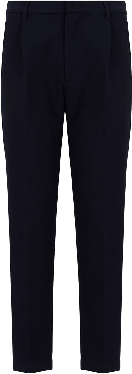 Emporio Armani Trousers Blue Blauw