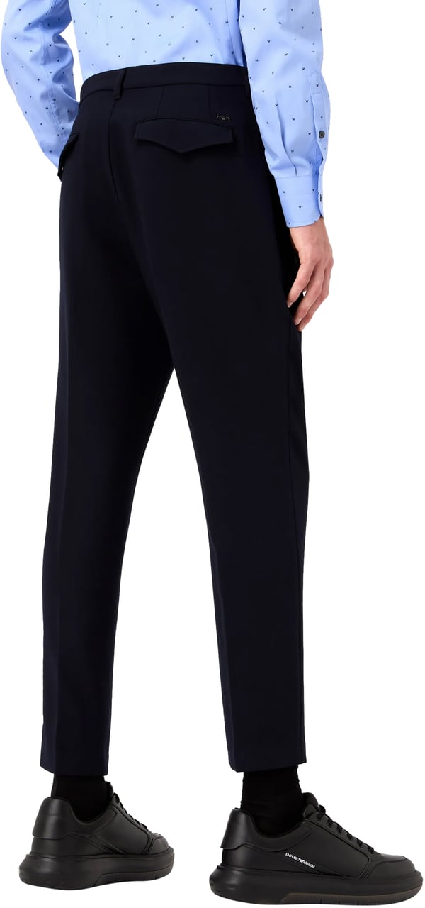 Emporio Armani Trousers Blue Blauw