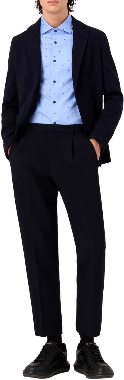 Emporio Armani Trousers Blue Blauw