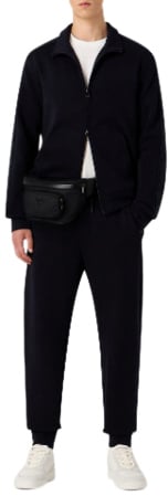 Emporio Armani Trousers Blue Navy Blauw