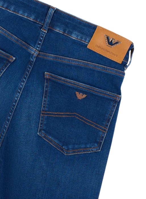 Emporio Armani Jeans Blue Denim Blauw