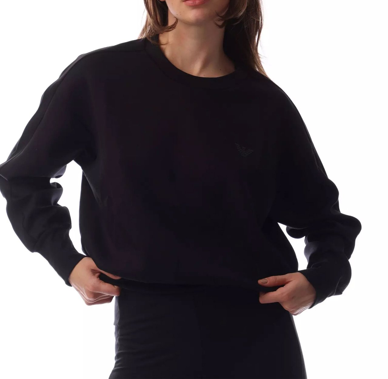Emporio Armani Crewneck Logo Sweatshirt Zwart