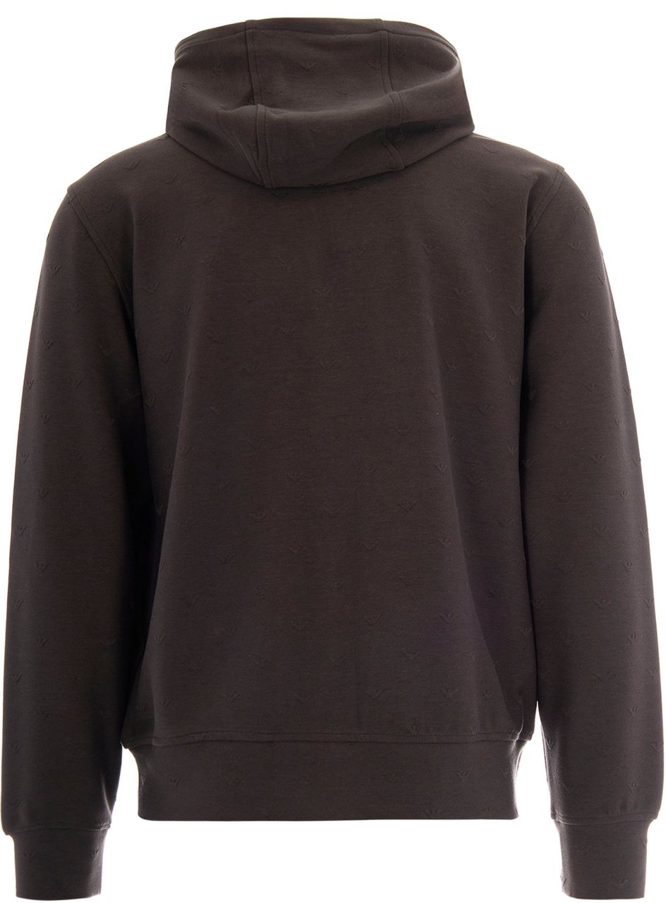 Emporio Armani Sweaters U8112 Allover Eagle Jacquard Bruin