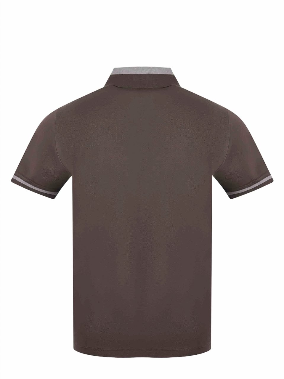 Emporio Armani Brown Cotton Piquet Classic Polo Shirt Grijs