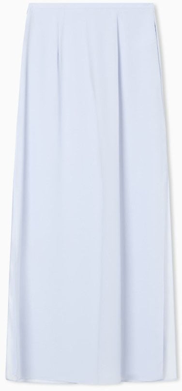 Emporio Armani Techno Georgette Invisible Side Zip Culottes Wit