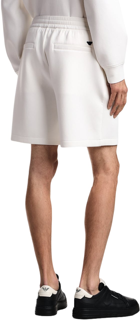 Emporio Armani Double Knit Elasticized Waist Bermuda Shorts Wit
