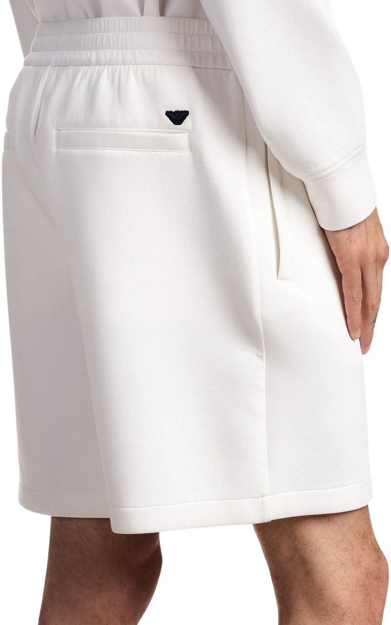 Emporio Armani Double Knit Elasticized Waist Bermuda Shorts Wit