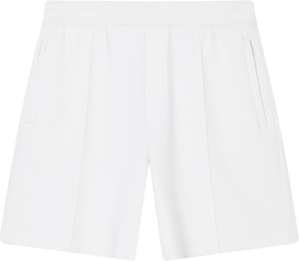 Emporio Armani Double Knit Elasticized Waist Bermuda Shorts Wit