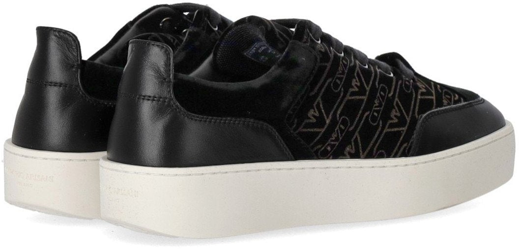 Emporio Armani EMPORIO ARMANI MONOGRAM SNEAKER Zwart