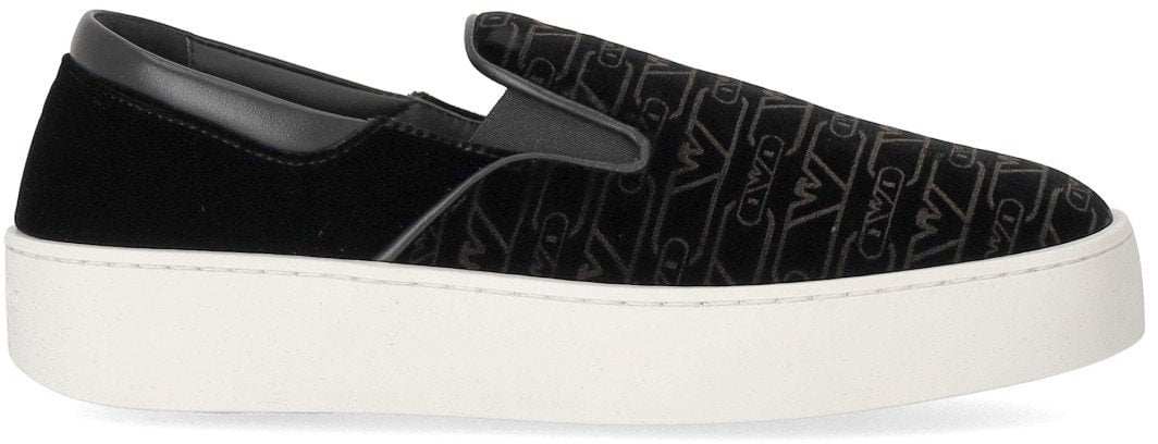 Emporio Armani EMPORIO ARMANI MONOGRAM SLIP-ON SNEAKER Zwart