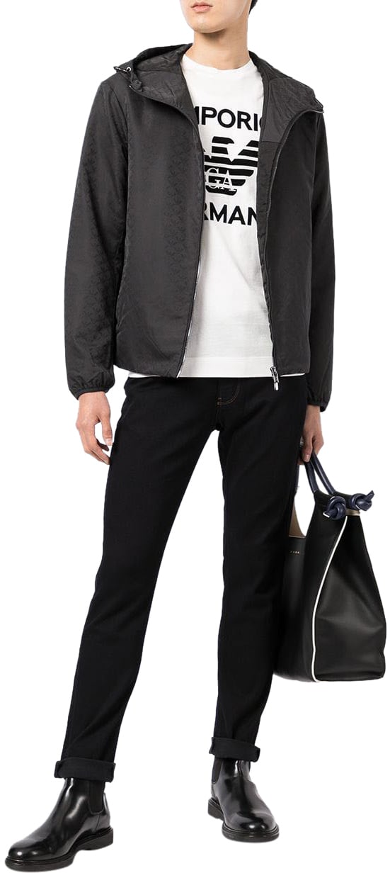 Emporio Armani Coats Black Zwart