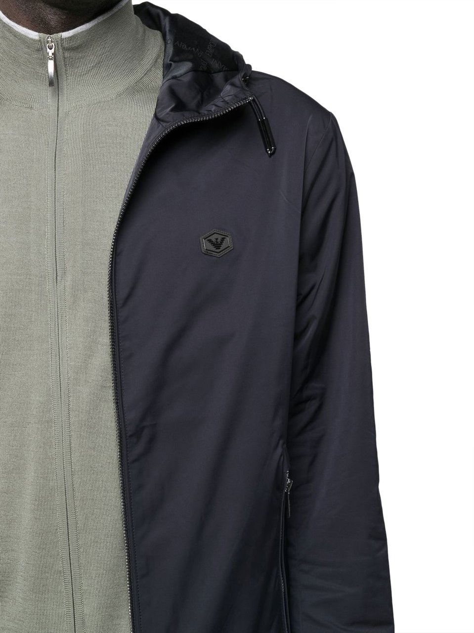Emporio Armani Coats Blue Blauw