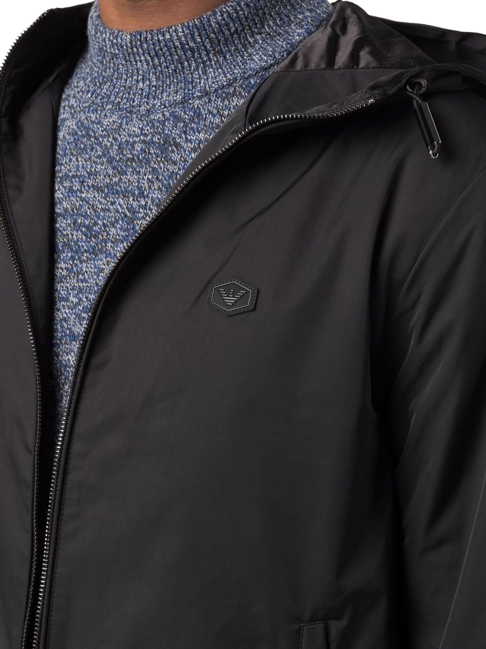 Emporio Armani Coats Black Zwart
