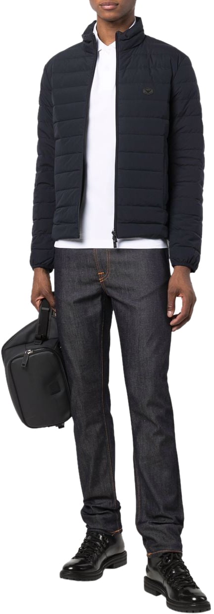 Emporio Armani Coats Blue Blauw