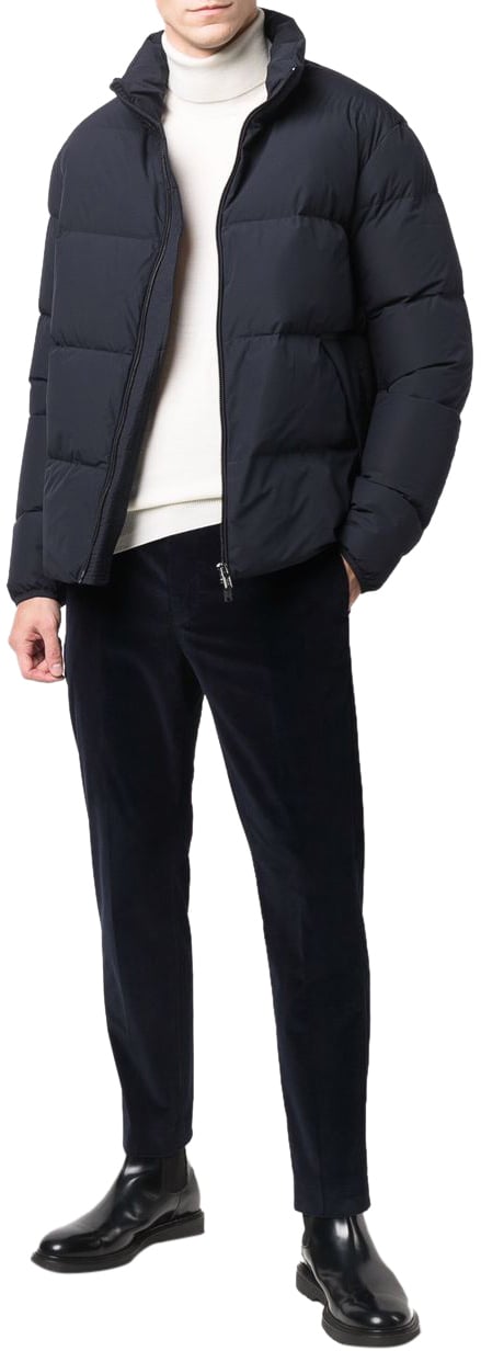 Emporio Armani Coats Blue Blauw