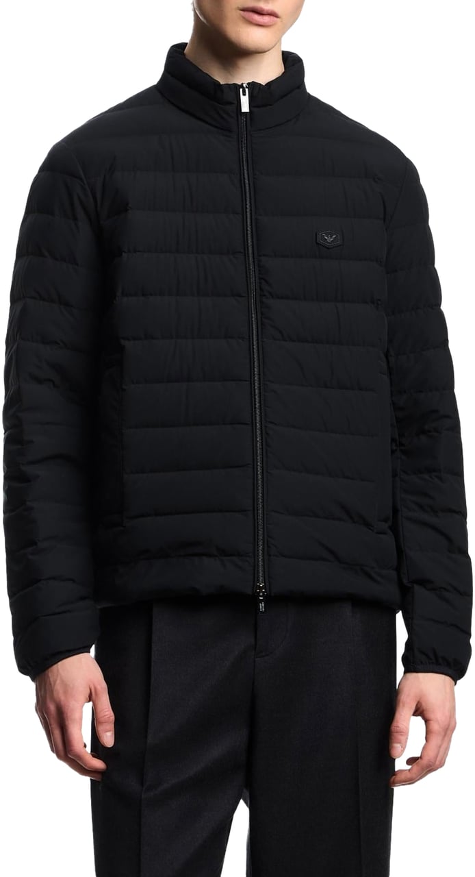 Emporio Armani Heren Full Zip Down Jacket Zwart Zwart