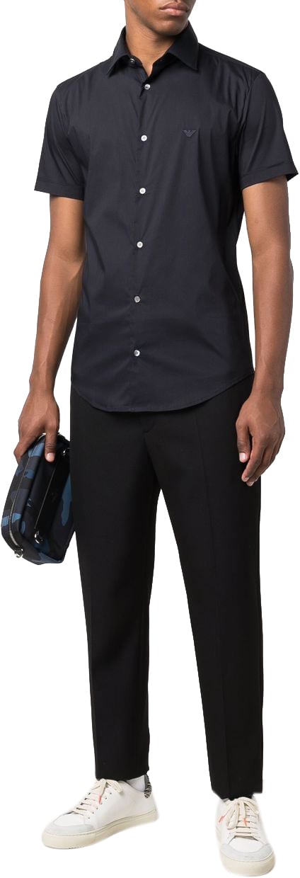 Emporio Armani Shirts Blue Blauw