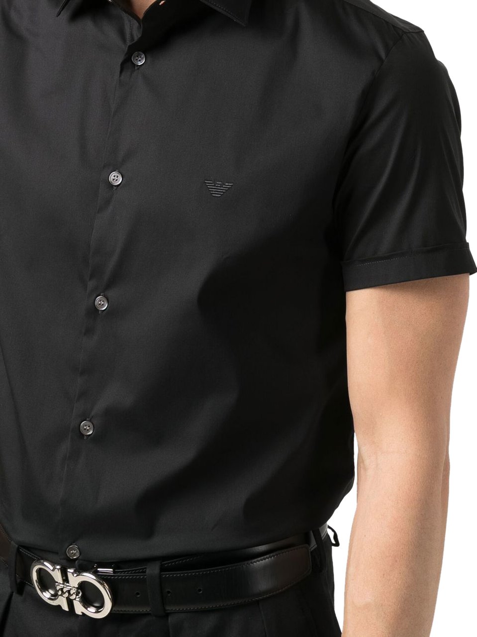 Emporio Armani Shirts Black Zwart
