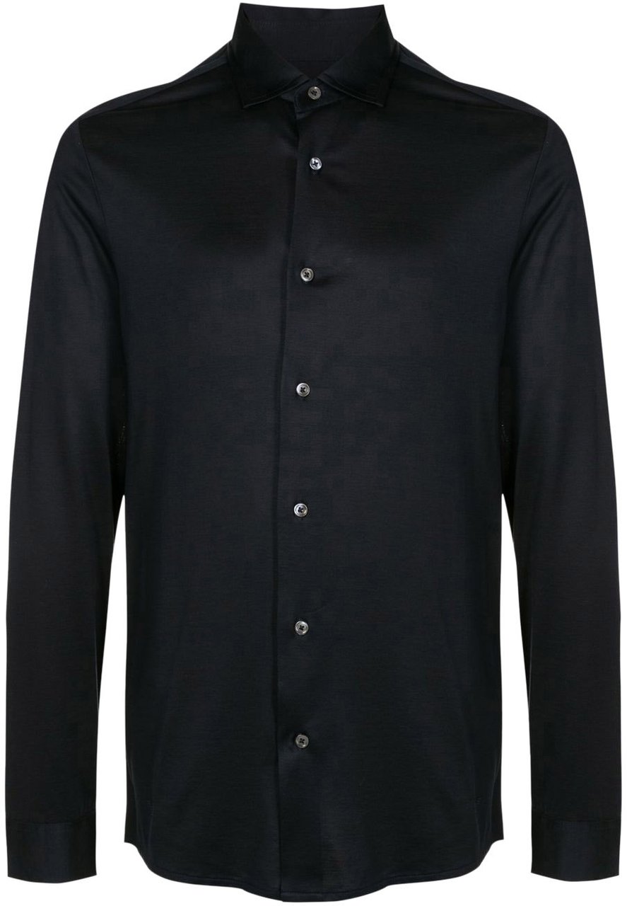 Emporio Armani Shirts Blu Blauw