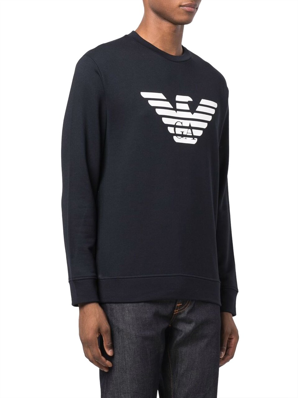 Emporio Armani Sweaters Blue Blauw