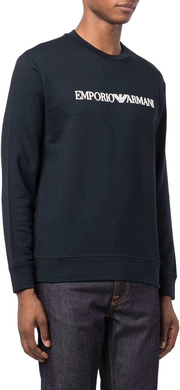 Emporio Armani Sweaters Blue Blauw