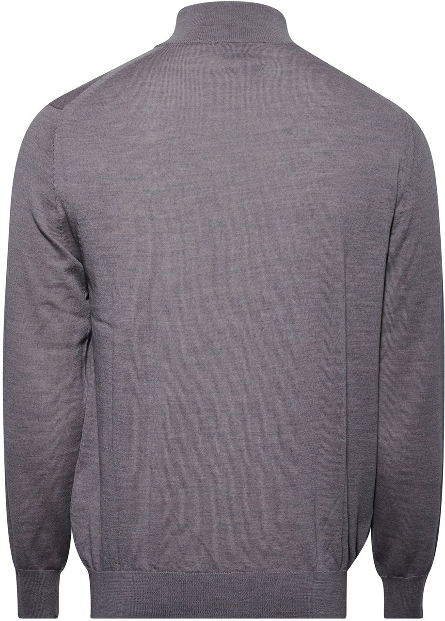 Emporio Armani Wool Full Zip Cardigan Moon Rock Me Taupe