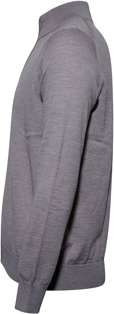 Emporio Armani Wool Full Zip Cardigan Moon Rock Me Taupe