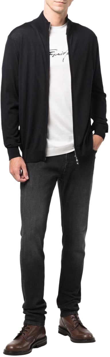 Emporio Armani Sweaters Blue Blauw