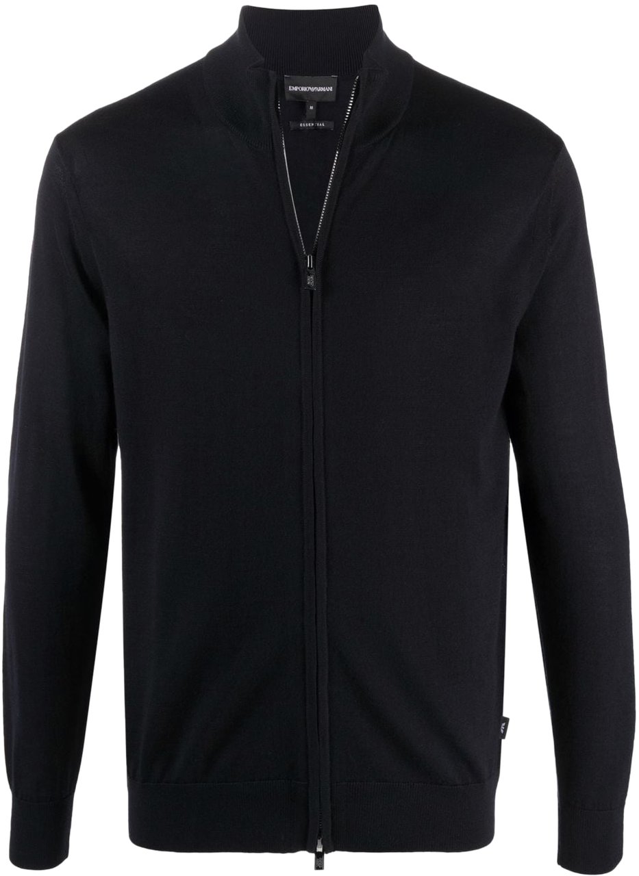 Emporio Armani Sweaters Blue Blauw
