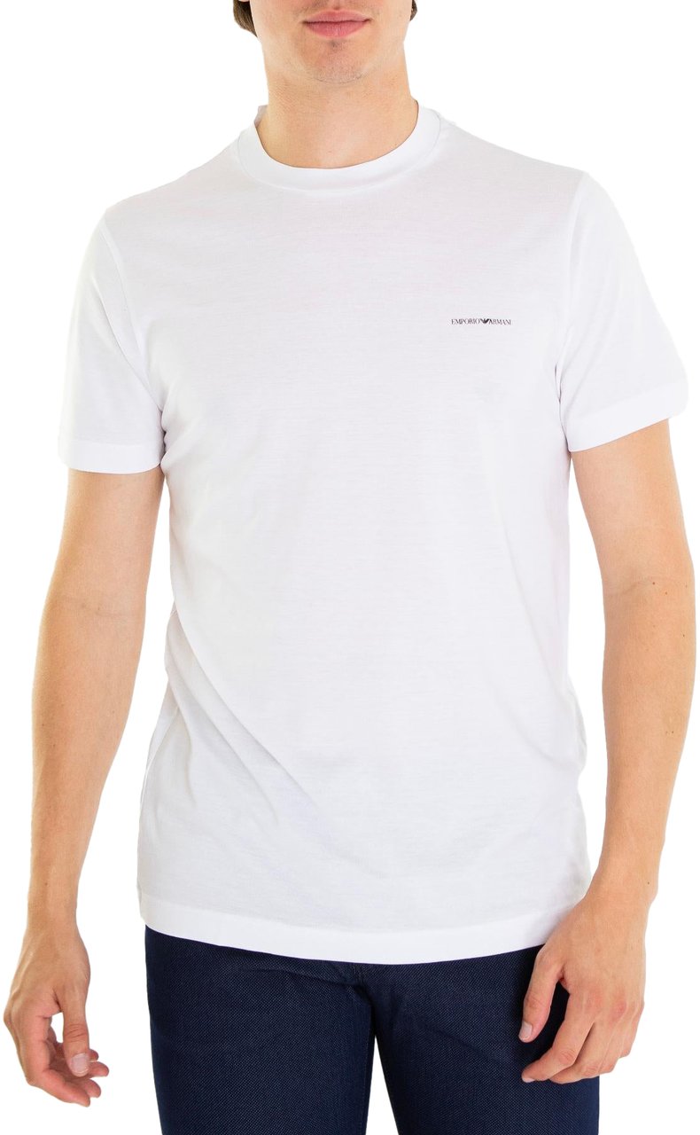 Emporio Armani Heren Logo T-Shirt Wit Wit