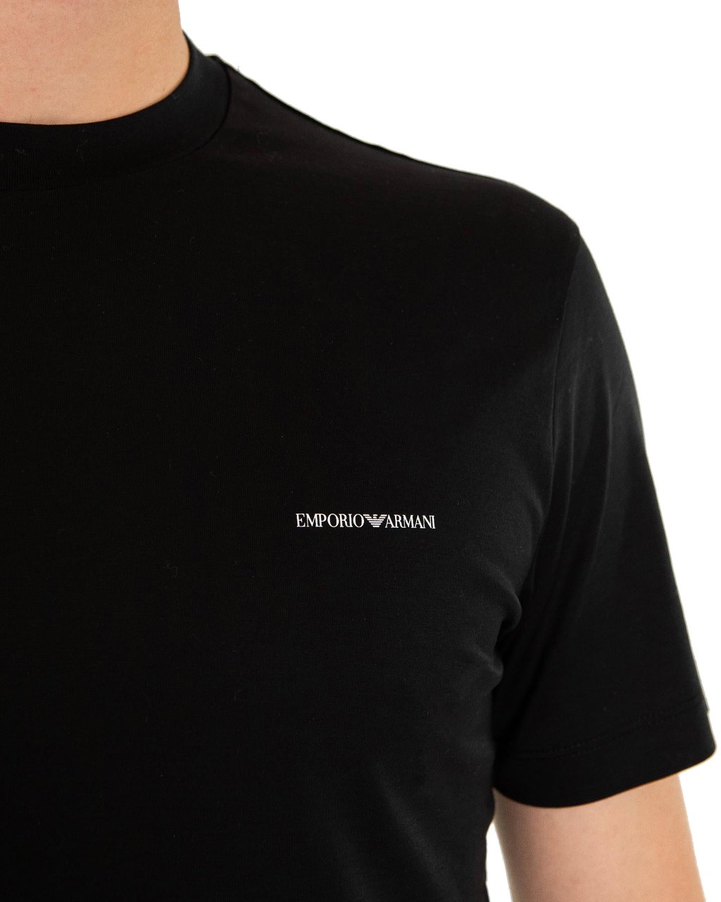 Emporio Armani Heren Logo T-Shirt Zwart Zwart