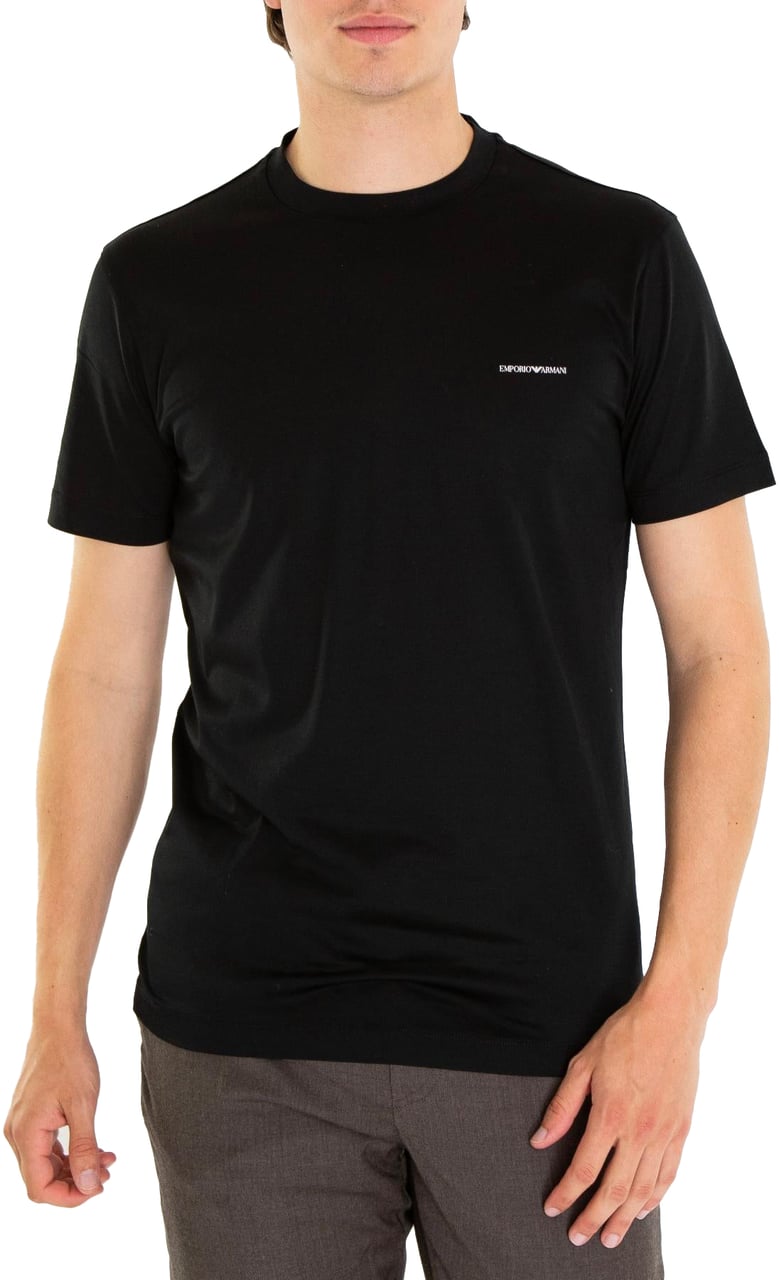 Emporio Armani Heren Logo T-Shirt Zwart Zwart