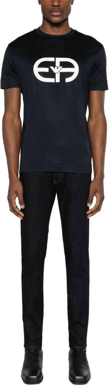 Emporio Armani T-Shirts And Polos Blue Blauw