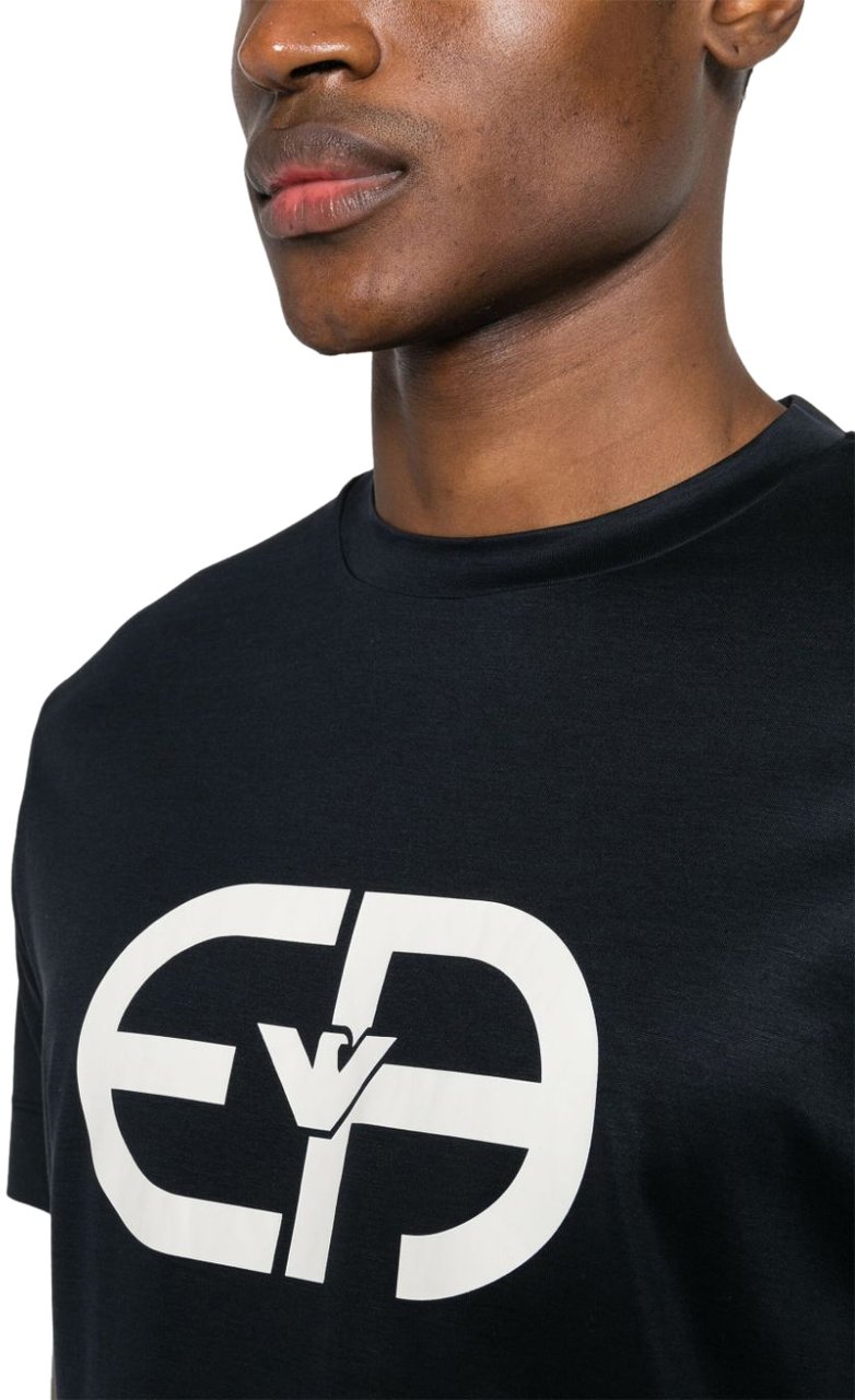Emporio Armani T-Shirts And Polos Blue Blauw