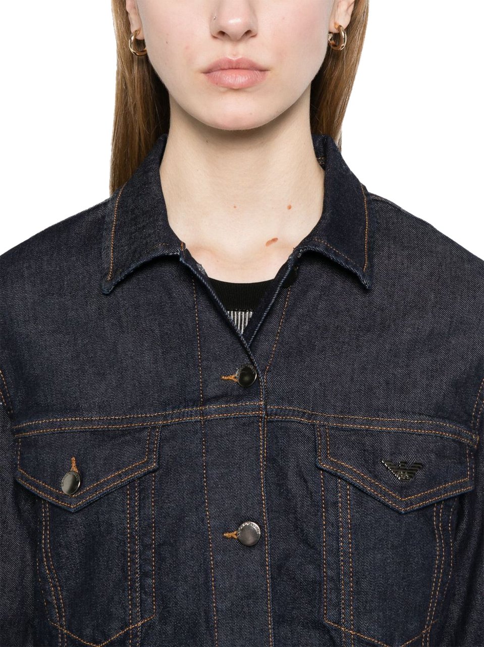 Emporio Armani Coats Blue Blauw