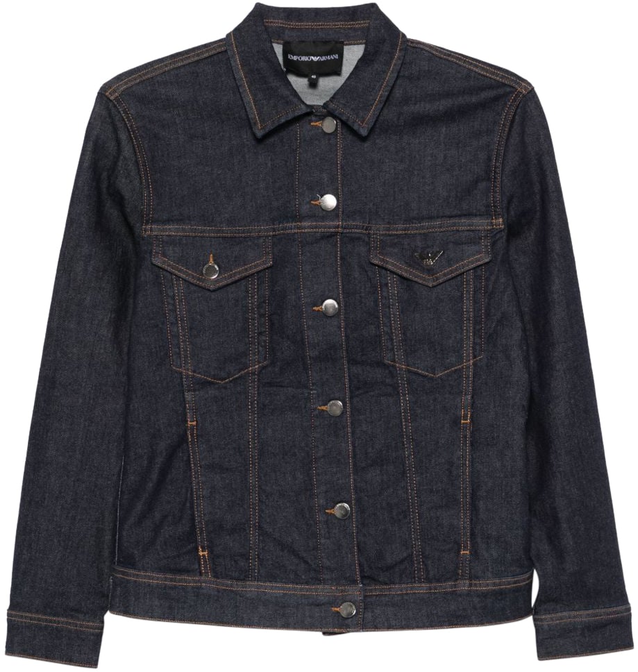 Emporio Armani Coats Blue Blauw