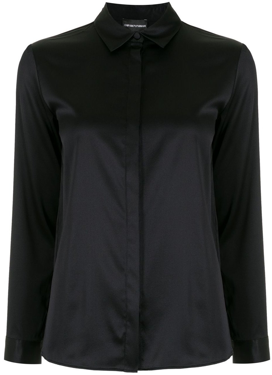 Emporio Armani Shirts Blue Blauw