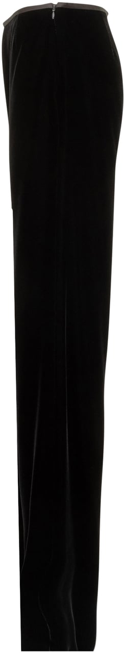 Emporio Armani Emporio Armani Pantaloni a Gamba Larga in Velluto Zwart